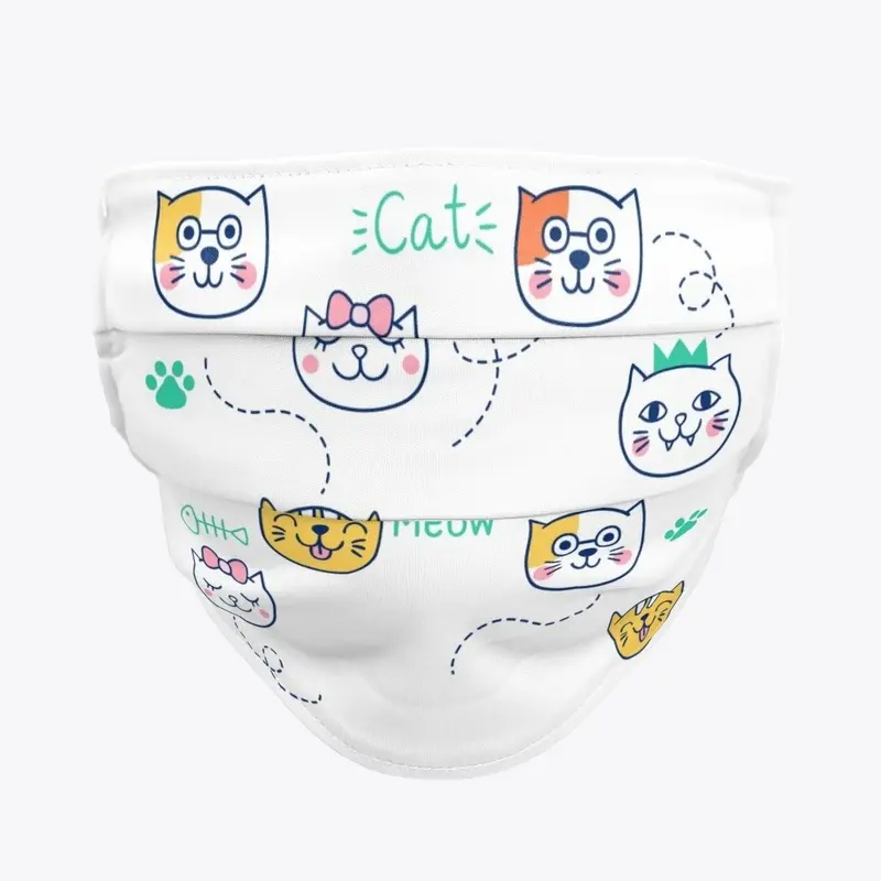 Cat lovers face mask